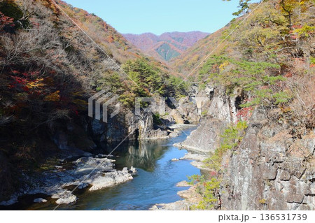 栃木県日光市にある景勝地 龍王峡の風景2 栃木県日光市にある景勝地 龍王峡の風景2 136531739