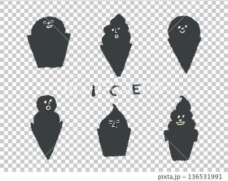 Expressive hand-drawn illustrations that can be used as icons or symbol marks in designs. 136531991