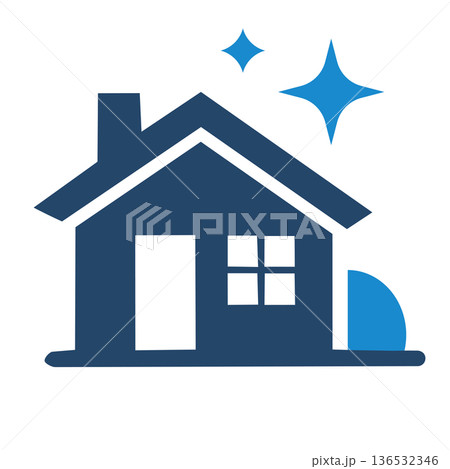 Clean house icon　きれいな家のアイコン 136532346