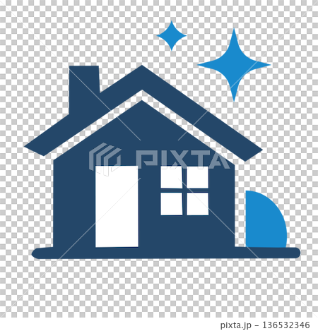 Clean house icon　きれいな家のアイコン 136532346