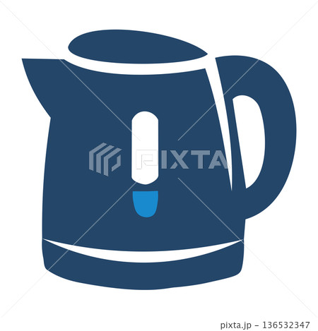 Electric kettle icon　電気ケトルのアイコン 136532347