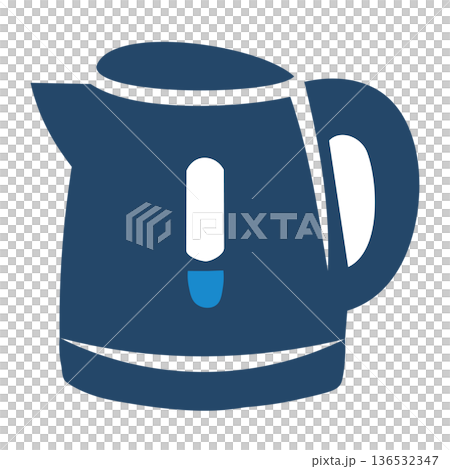 Electric kettle icon　電気ケトルのアイコン 136532347