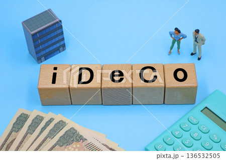 iDeCoと書かれたブロック iDeCoと書かれたブロック 136532505