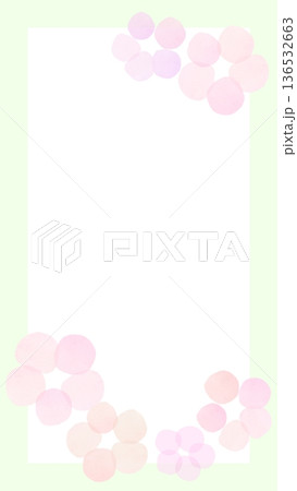 梅の花のシンプルなフレーム3 136532663