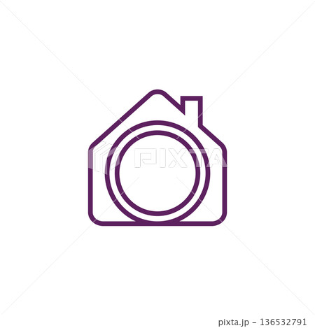 House of Photography Vector Logo Template House of Photography Vector Logo Template 136532791