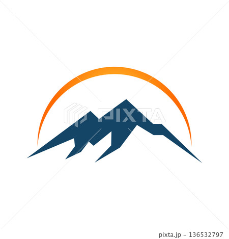 Mountain Icon Vector Logo Template Mountain Icon Vector Logo Template 136532797