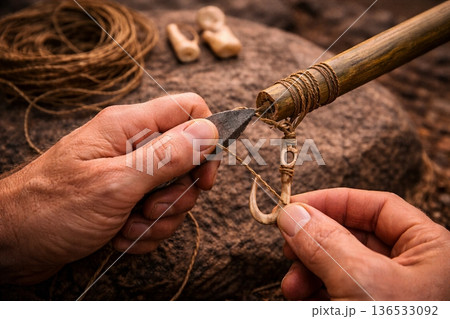 結びの点（釣針） 136533092