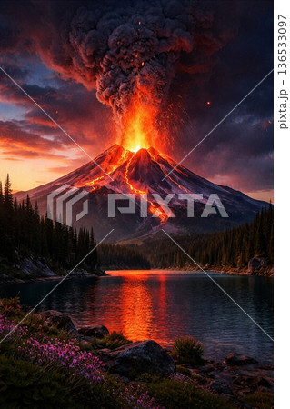 地の鼓動(噴火景) 地の鼓動(噴火景) 136533097