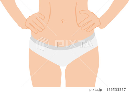 ダイエットに成功した女性のイラスト 136533357