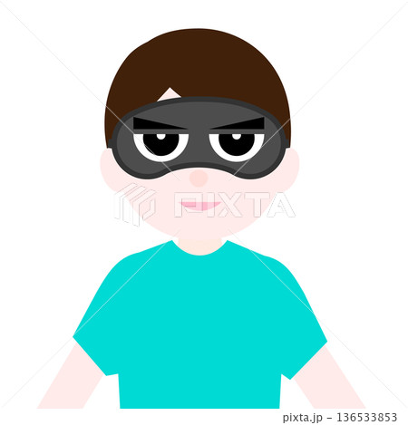 面白いアイマスクを着けた男性のイラスト 面白いアイマスクを着けた男性のイラスト 136533853