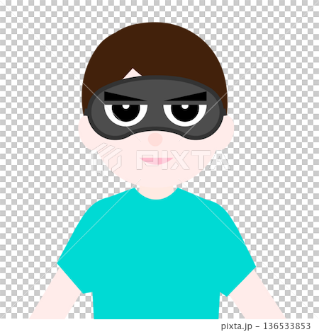 面白いアイマスクを着けた男性のイラスト 面白いアイマスクを着けた男性のイラスト 136533853