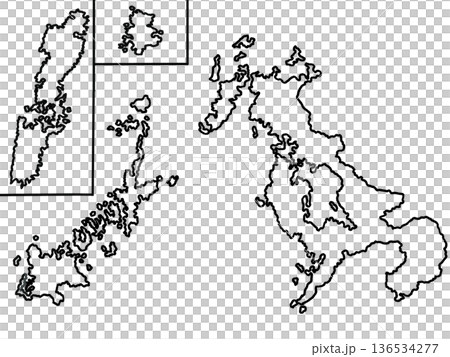 Map of Nagasaki Prefecture (blank map) Map of Nagasaki Prefecture (blank map) 136534277