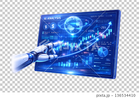 商業與人工智慧插畫素材 136534410