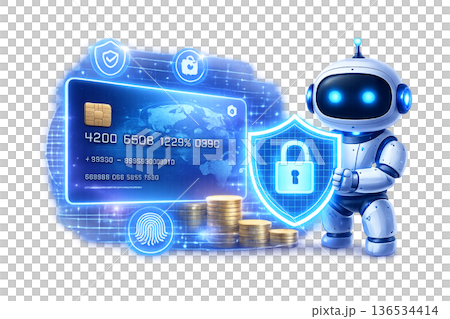 商業與人工智慧插畫素材 136534414