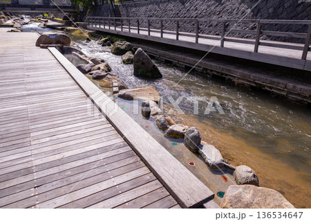 玉造温泉 川辺の足湯 玉造温泉 川辺の足湯 136534647