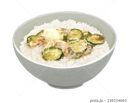 冷や汁（麦飯付き） 136534665