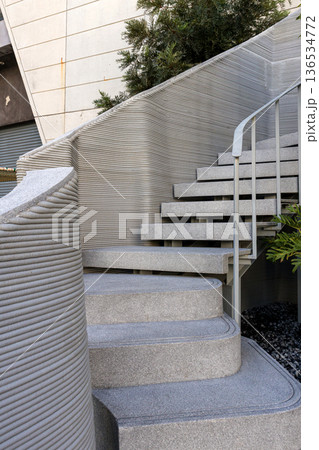 3D Printed concrete texture. architectural background. 3D Printed concrete texture. architectural background. 136534772