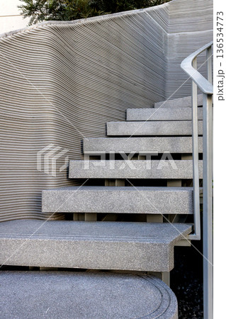 3D Printed concrete texture. architectural background. 3D Printed concrete texture. architectural background. 136534773