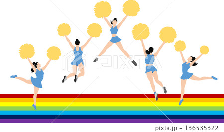 チアリーダーのイラスト チアリーダーのイラスト 136535322