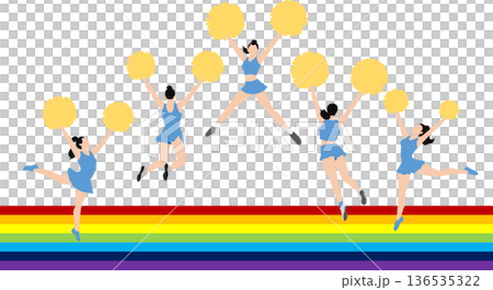 チアリーダーのイラスト チアリーダーのイラスト 136535322