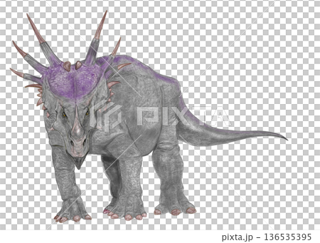三角龍：一種角龍，鼻部有角，頭頂有六根長角。 136535395