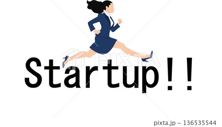 新規事業を始めるイラスト	 136535544
