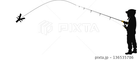 フィッシング詐欺のグラフィック素材イラスト	 136535786