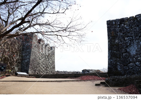 「荒城の月」のモデル・岡城　大手門跡（大分県竹田市） 136537094
