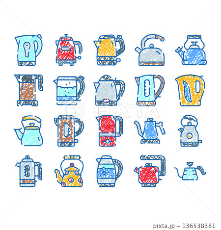 Kettle appliance collection for kitchen electronics Kettle appliance collection for kitchen electronics 136538381