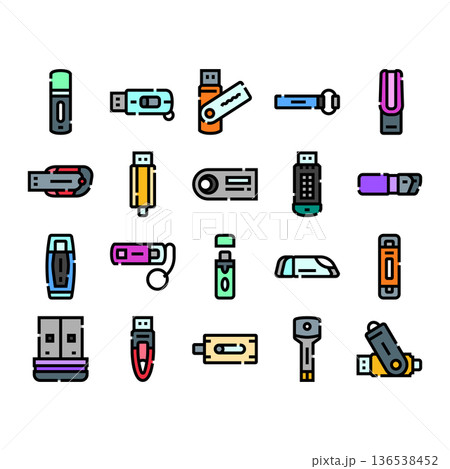 Usb flash drives collection for data storage and technology Usb flash drives collection for data storage and technology 136538452