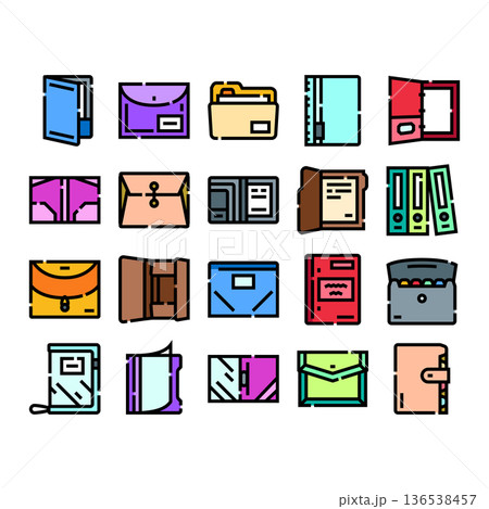 Office folders and document organization stationery collection 136538457