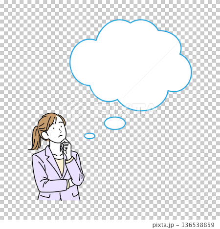 思考型商務人士的對話框 136538859