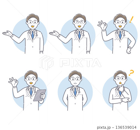白衣を着た男性医師_02 136539014