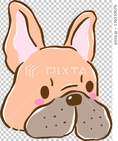 angry french bulldog face cartoon character hand drawn whimsical expression angry french bulldog face cartoon character hand drawn whimsical expression 136539076