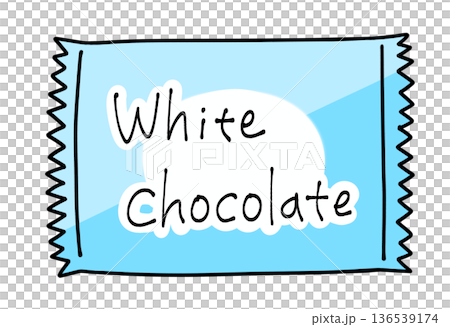 ゆるめシンプルなホワイトチョコレート ベタ塗り ゆるめシンプルなホワイトチョコレート ベタ塗り 136539174