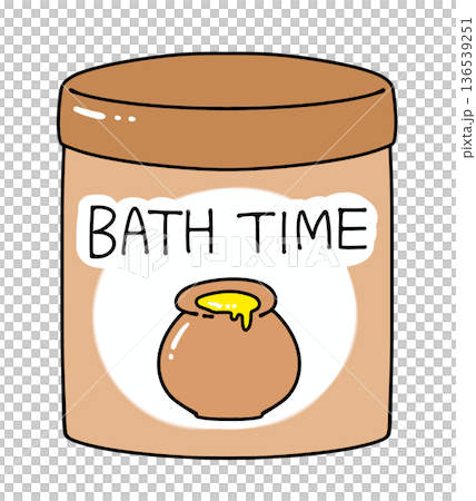 簡約易用的浴鹽瓶，蜂蜜香味，固體塗料 136539251