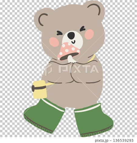 Spring Bear Coquette Joyful Spring Garden Nature cute cartoon flat design illustration Spring Bear Coquette Joyful Spring Garden Nature cute cartoon flat design illustration 136539293