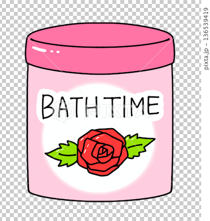 Simple and easy-to-use bath salt bottle, rose scent, solid color Simple and easy-to-use bath salt bottle, rose scent, solid color 136539419