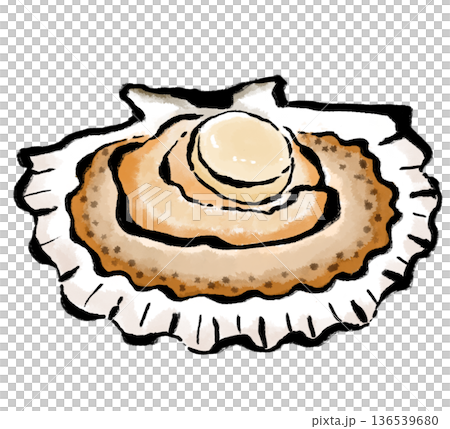 新鮮多汁的扇貝 新鮮多汁的扇貝 136539680