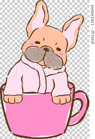 french bulldog in a Robe in coffee cup hand drawn blep frenchie derp dog coffee addict french bulldog in a Robe in coffee cup hand drawn blep frenchie derp dog coffee addict 136540044