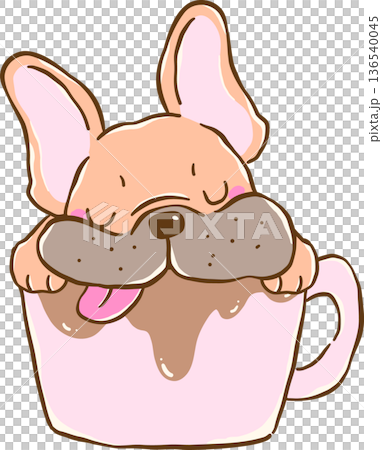 Belp funny french bulldog in coffee cup hand drawn frenchie derp dog coffee addict Belp funny french bulldog in coffee cup hand drawn frenchie derp dog coffee addict 136540045