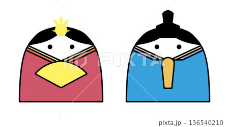 シンプルな雛人形 シンプルな雛人形 136540210