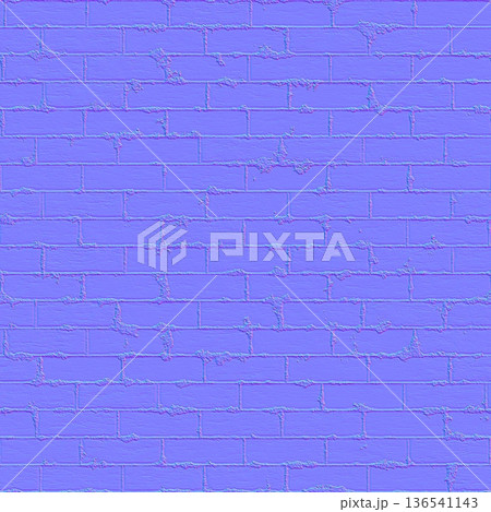 Rough aged brick wall normal map 136541143