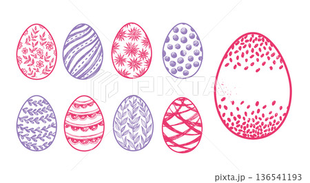 Easter eggs set	 136541193