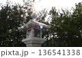 光を宿す石灯籠　天気雨のひととき 136541338
