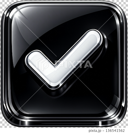 玻璃變形風格的 3D 盾牌圖示（勾號） 表示認可、成功、安全、保護 透明 136541562