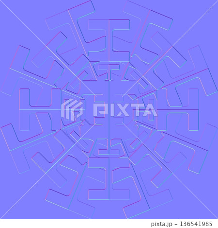 Abstract Radial H-Shape Normal Map Abstract Radial H-Shape Normal Map 136541985
