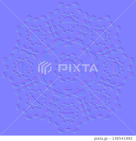Recursive Star Mandala Normal Map Recursive Star Mandala Normal Map 136541992