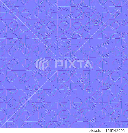Micro Geometric Arcs 3D Normal Map Texture Micro Geometric Arcs 3D Normal Map Texture 136542003