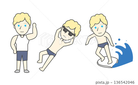 白人男性イラスト 136542046